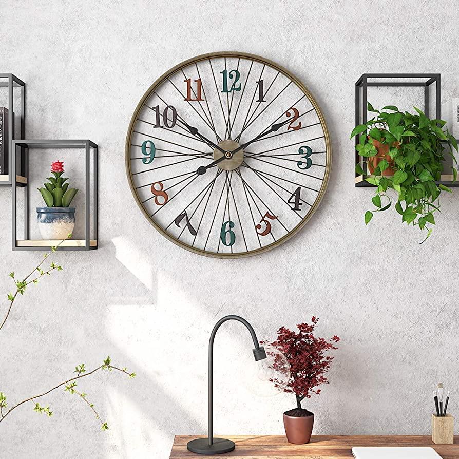 Wheel Metal Clock