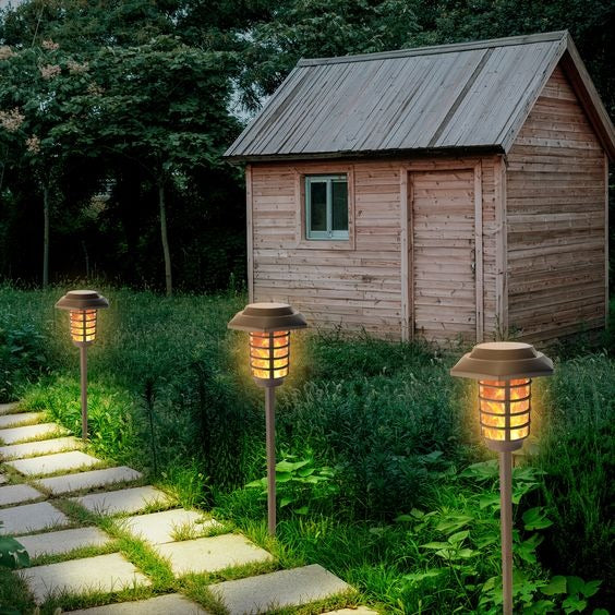 2 in 1 Solar Flame Lamp