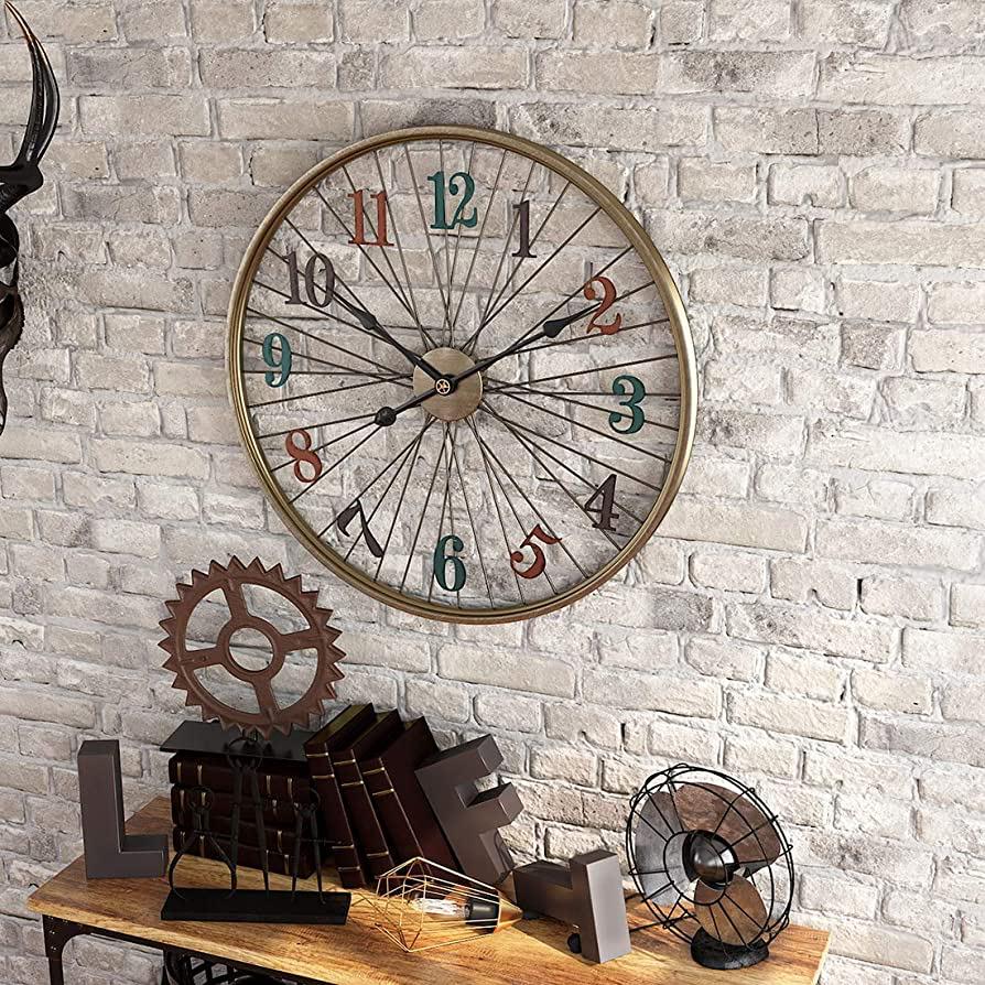 Wheel Metal Clock