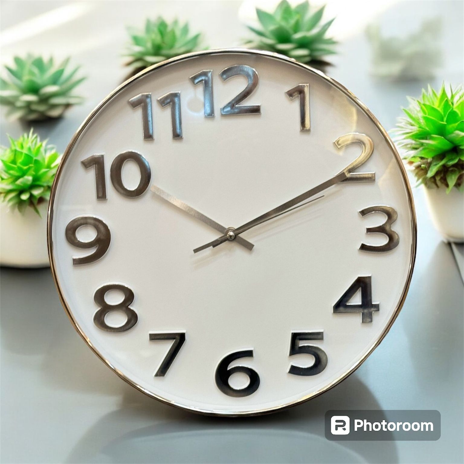 Silver Digits Clock