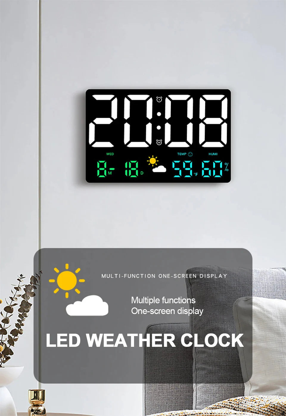 Unica LED Clock