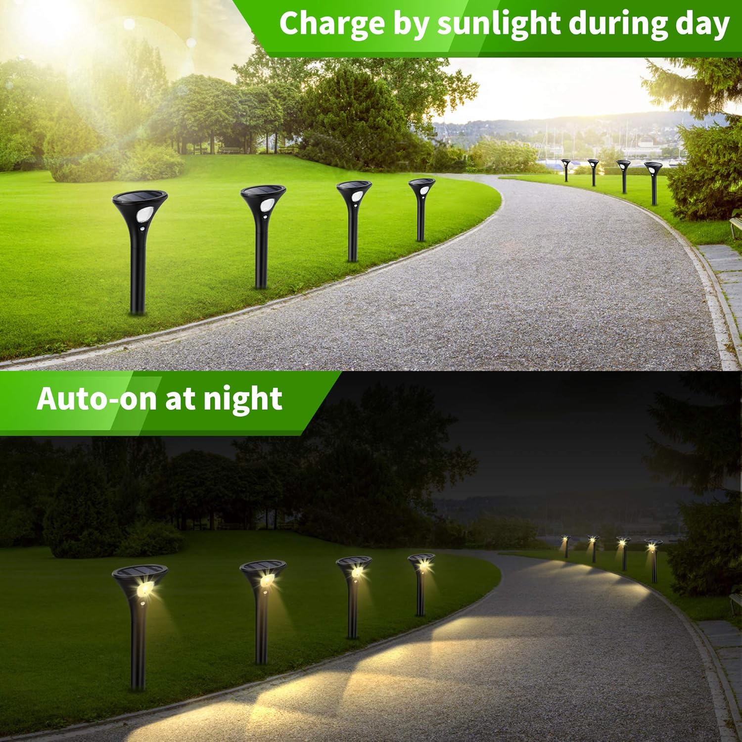 Solar Bollard Garden Light