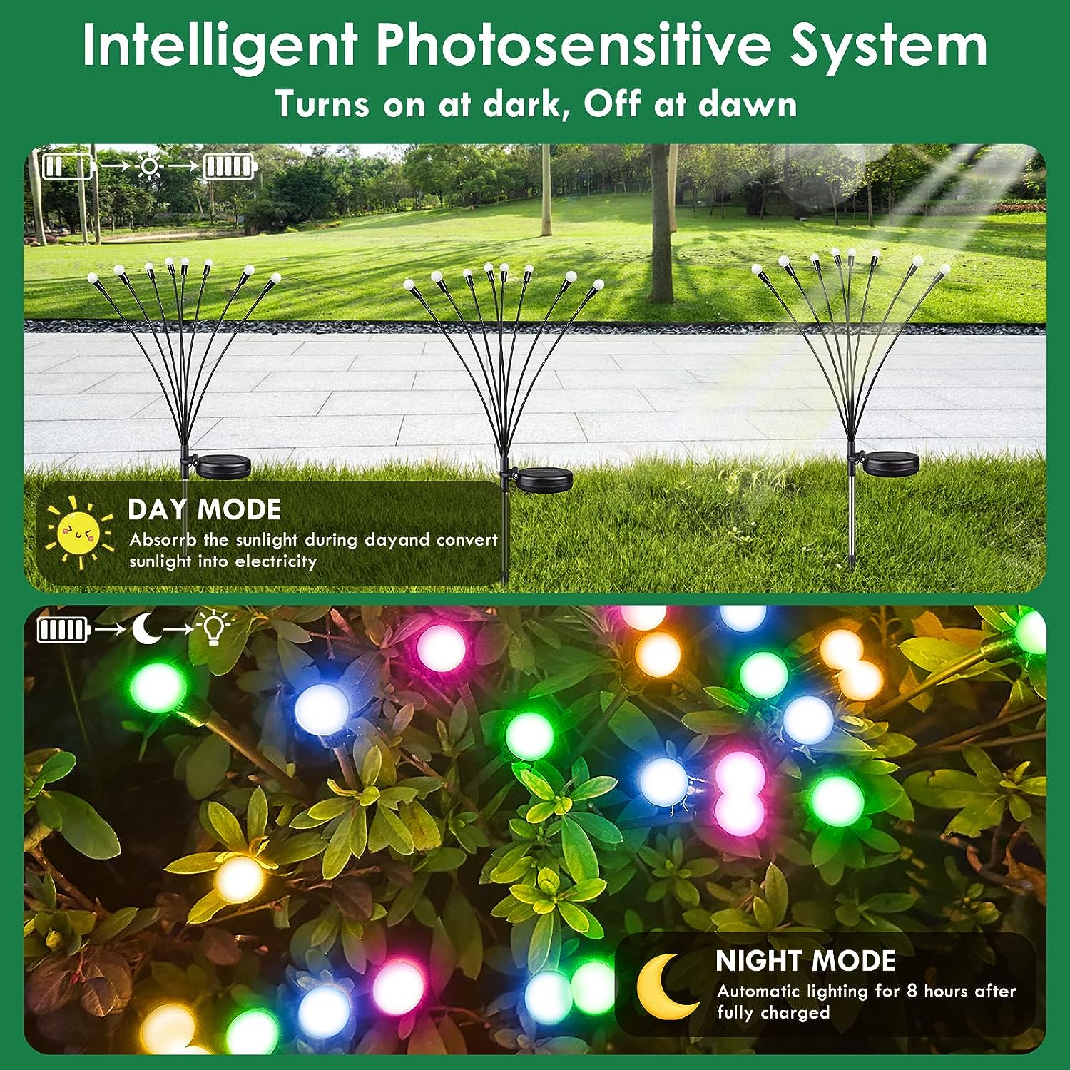 Solar RGB Firefly Lights