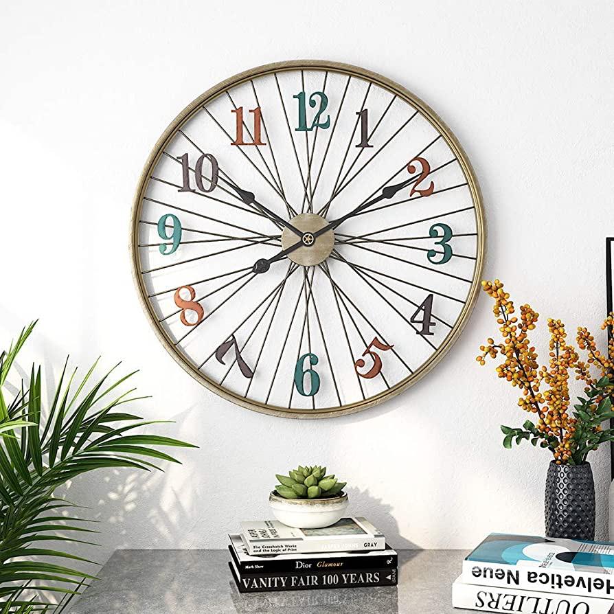 Wheel Metal Clock