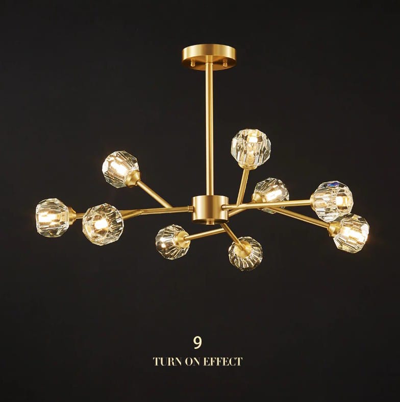 Golden Crystal Chandelier