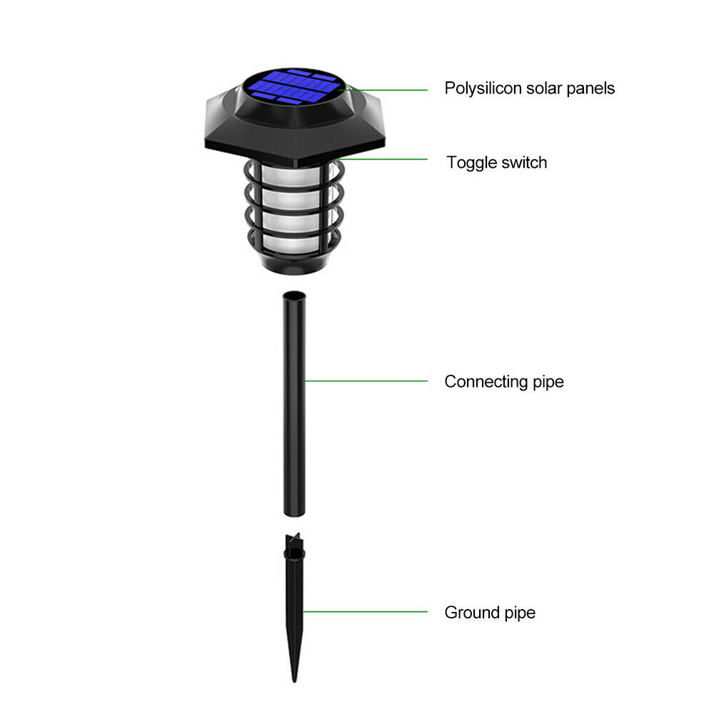 2 in 1 Solar Flame Lamp