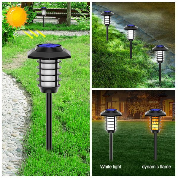 2 in 1 Solar Flame Lamp