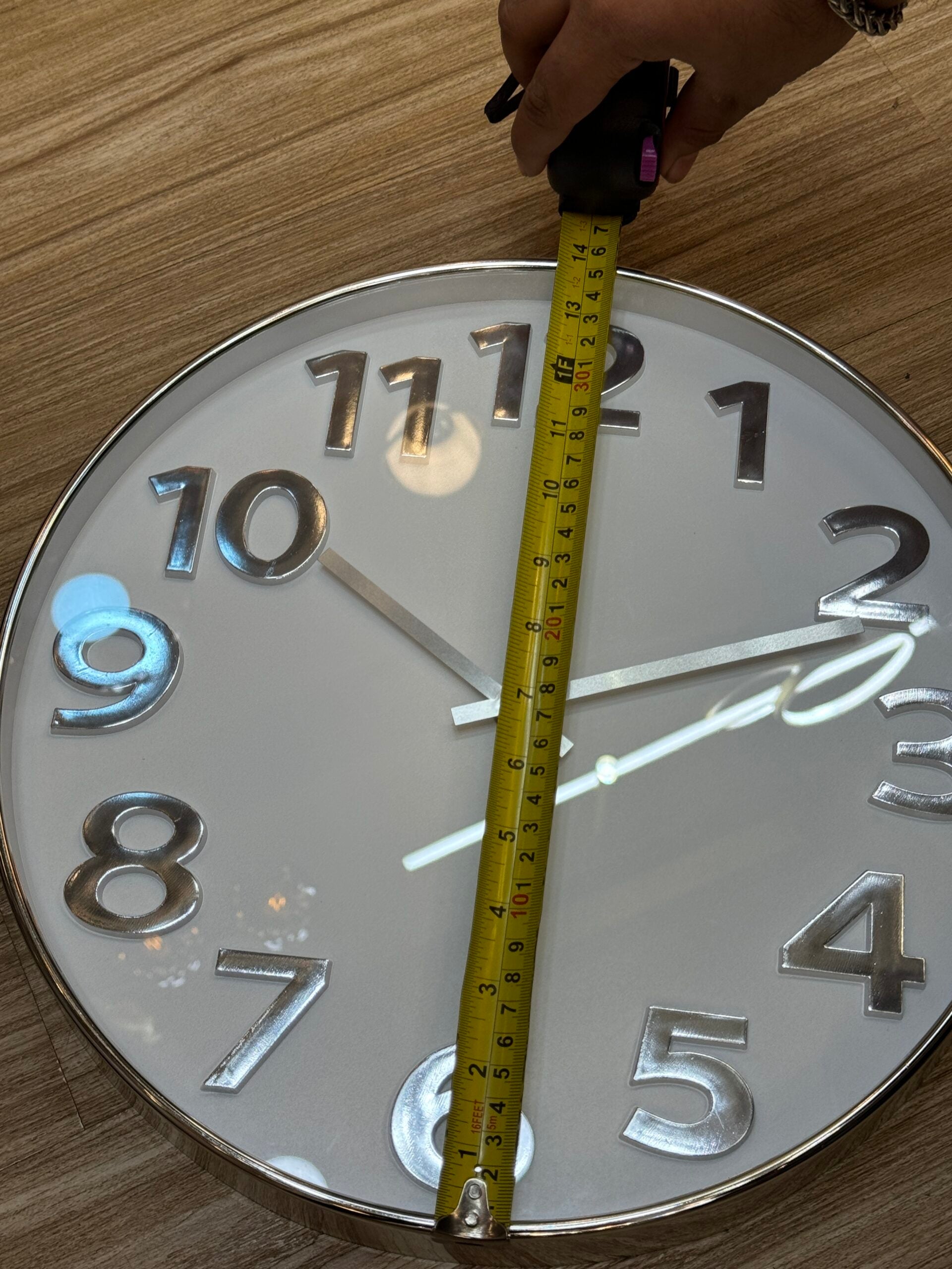 Silver Digits Clock