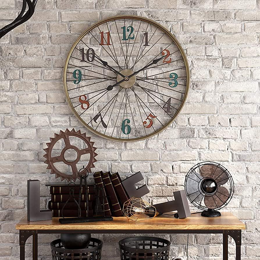 Wheel Metal Clock