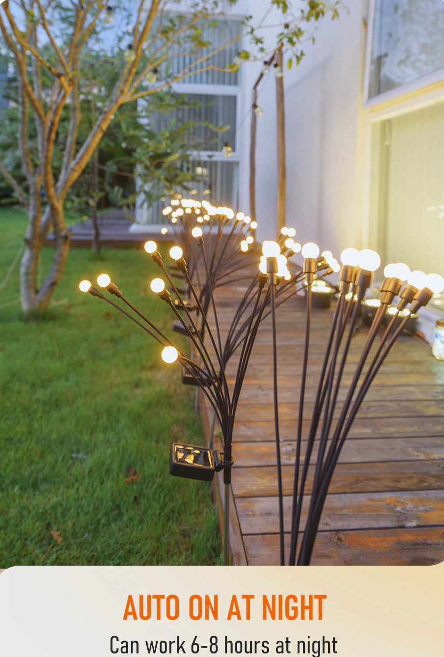 Warm Solar Firefly Lights