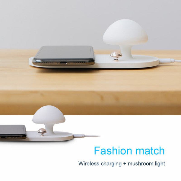 Wireless Charging Mushroom Lamp